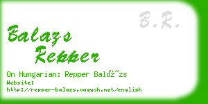 balazs repper business card